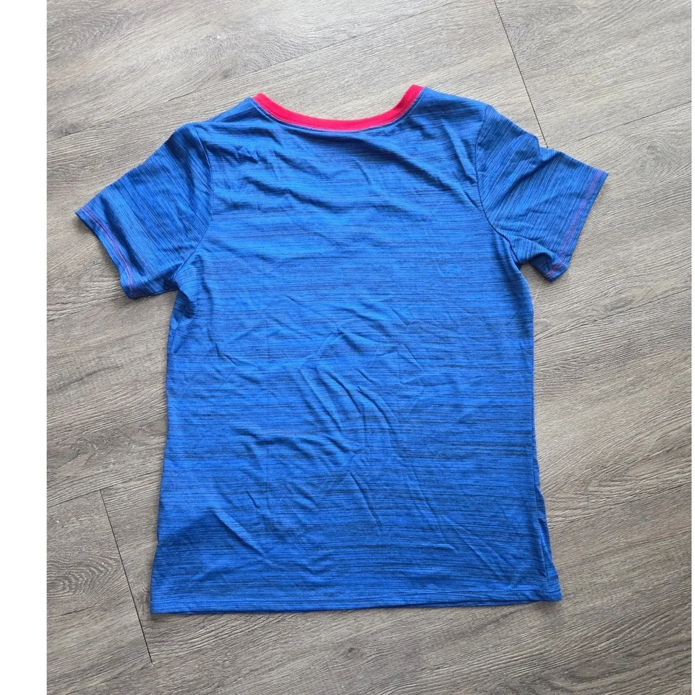 Nike Chicago Cubs T-Shirt Womens Medium Blue Dri-FIT V-Neck MLB Baseball